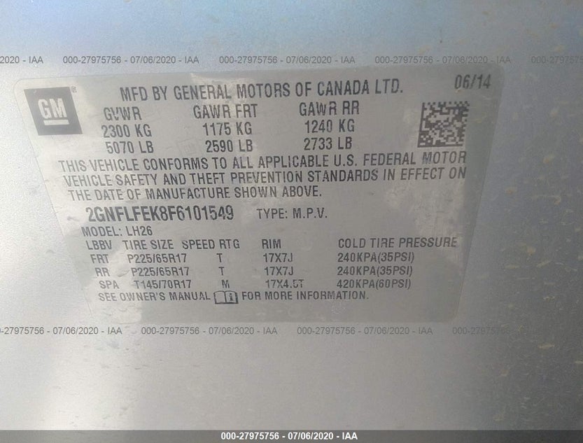 2GNFLFEK8F6101549