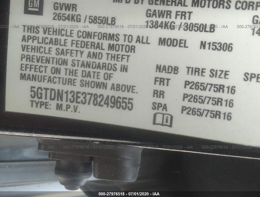 5GTDN13E378249655