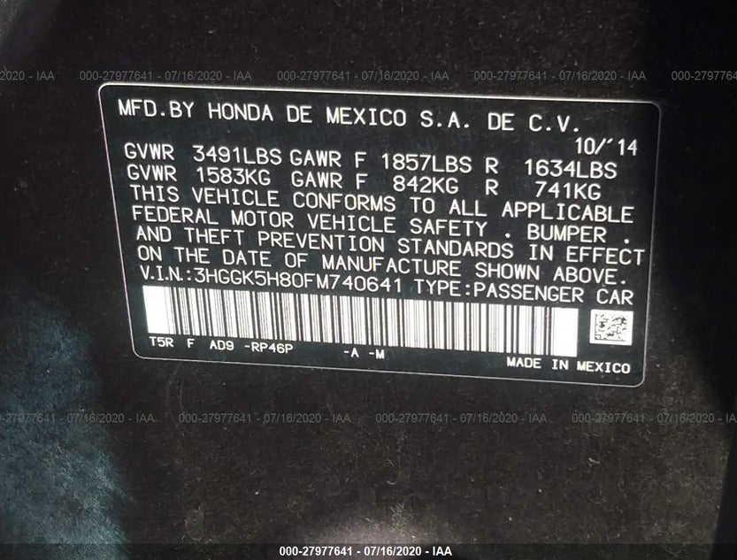 3HGGK5H80FM740641