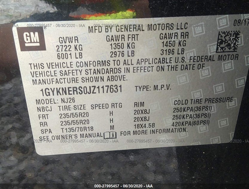 1GYKNERS0JZ117631