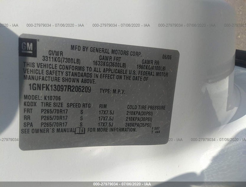 1GNFK13097R206209