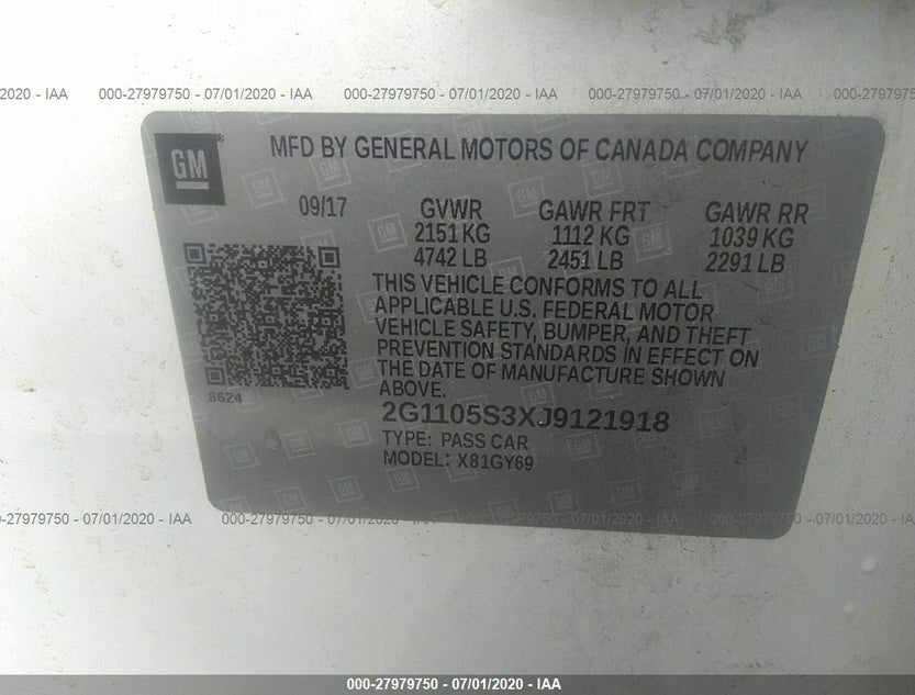 2G1105S3XJ9121918