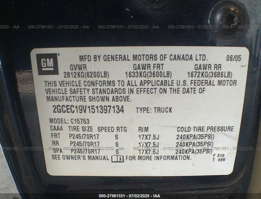 2GCEC19V151397134