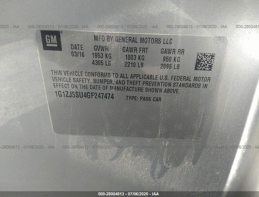 1G1ZJ5SU4GF247474