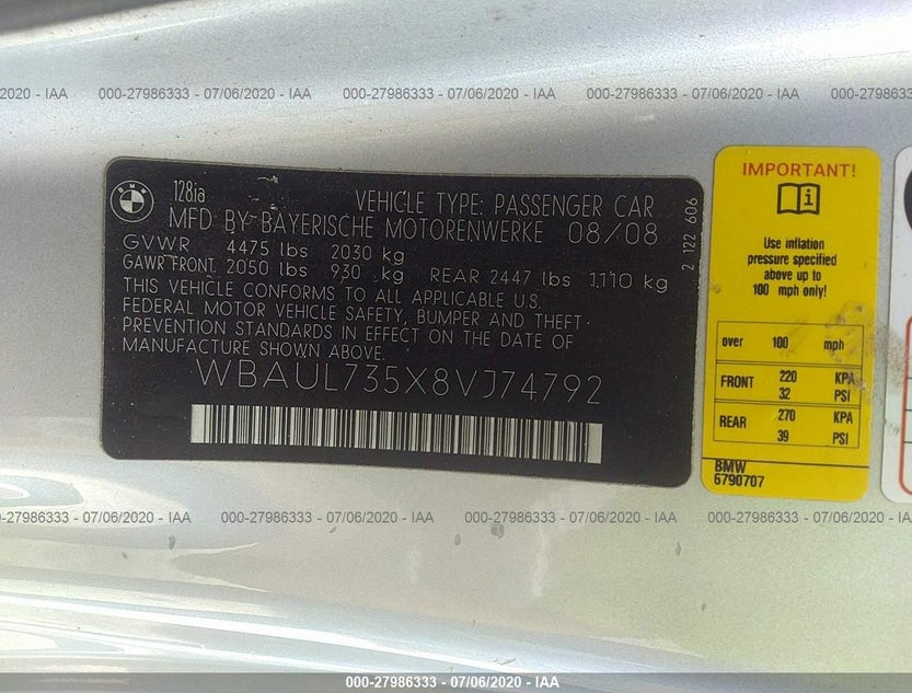 WBAUL735X8VJ74792