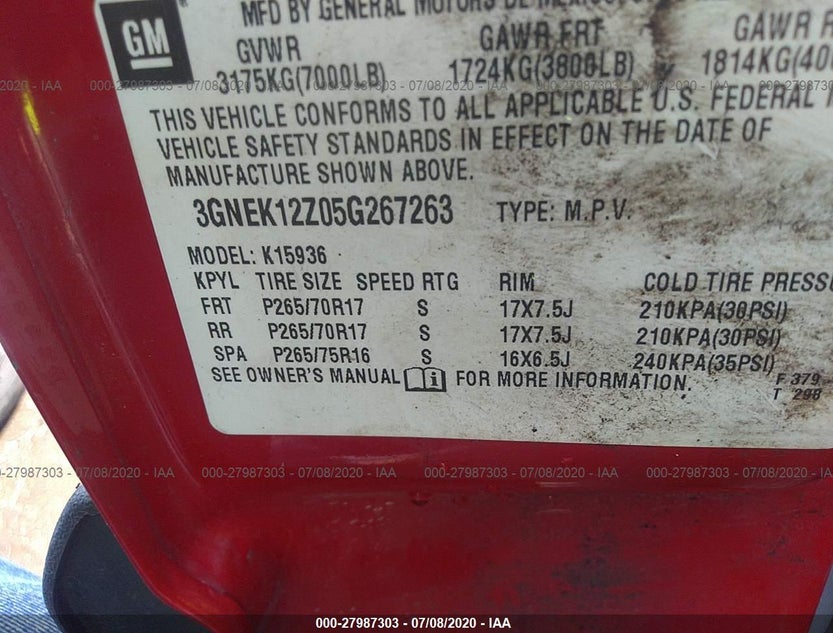 3GNEK12Z05G267263