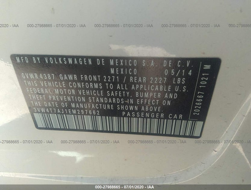 3VW4T7AJ1EM297662
