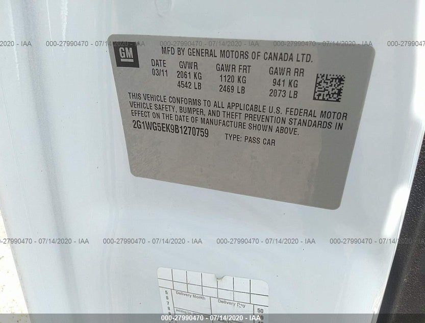 2G1WG5EK9B1270759