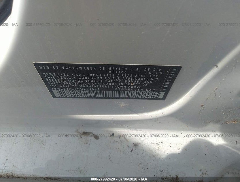 3VW2B7AJ6HM254594