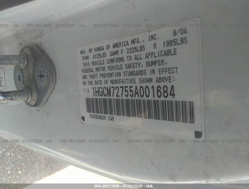1HGCM72755A001684
