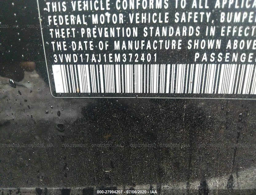 3VWD17AJ1EM372401