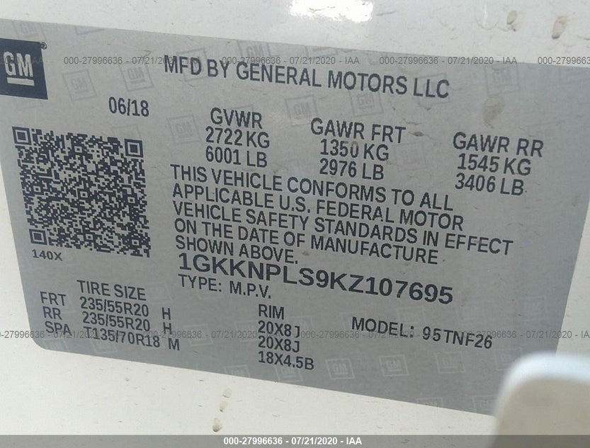 1GKKNPLS9KZ107695