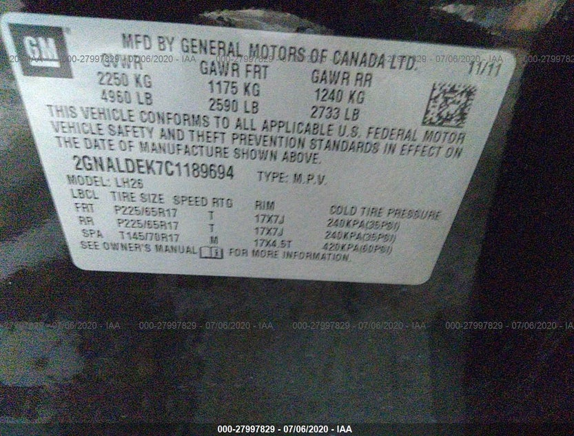 2GNALDEK7C1189694