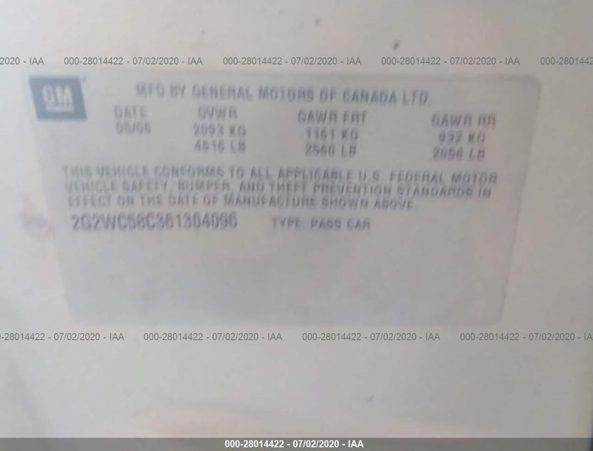 2G2WC58C361304096
