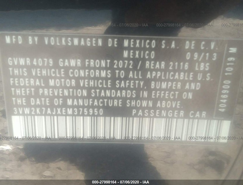 3VW2K7AJXEM375950