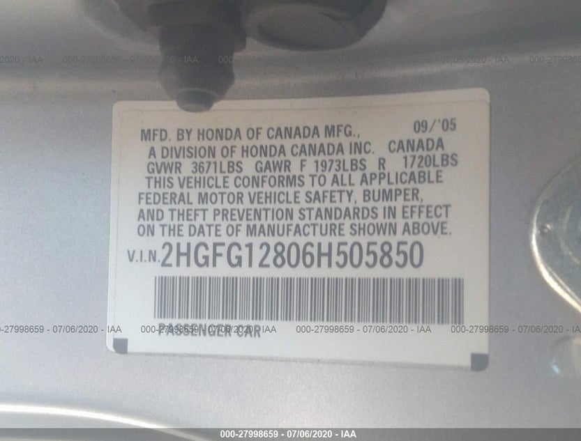 2HGFG12806H505850