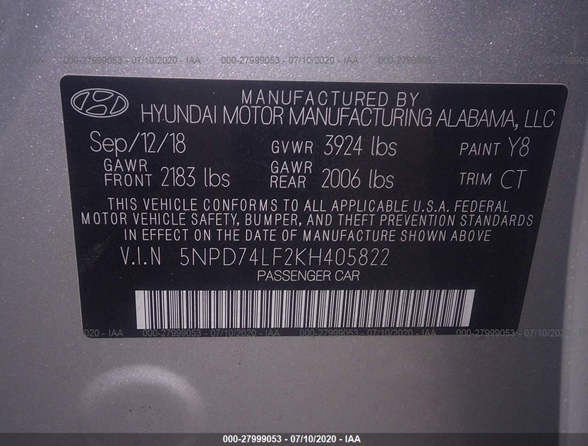 5NPD74LF2KH405822