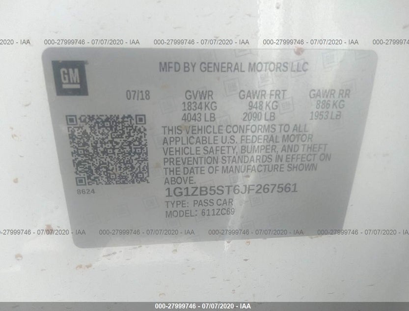 1G1ZB5ST6JF267561