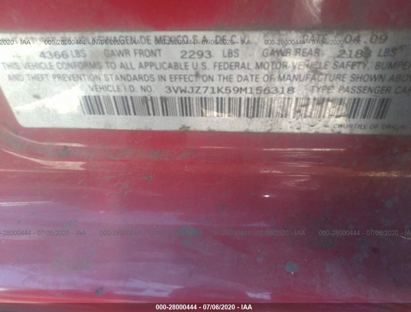 3VWJZ71K59M156318
