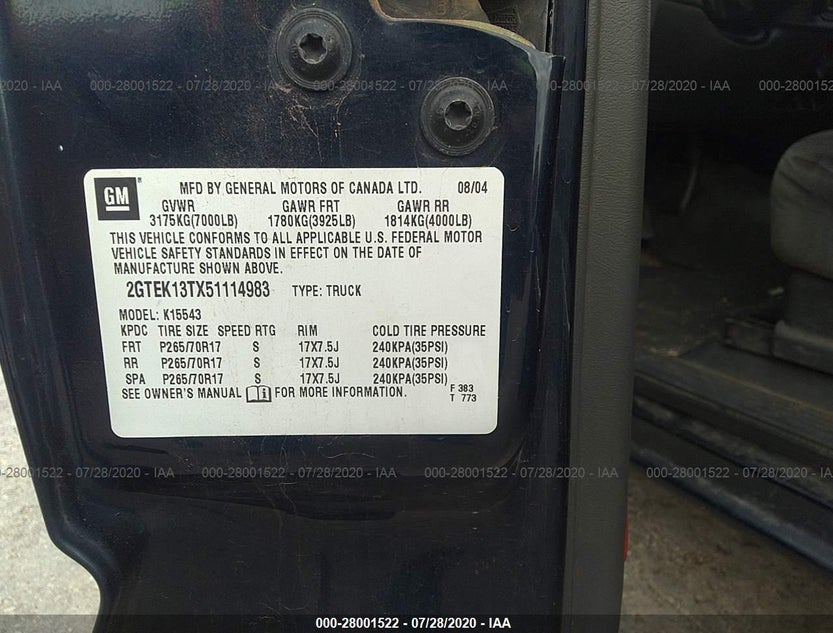 2GTEK13TX51114983