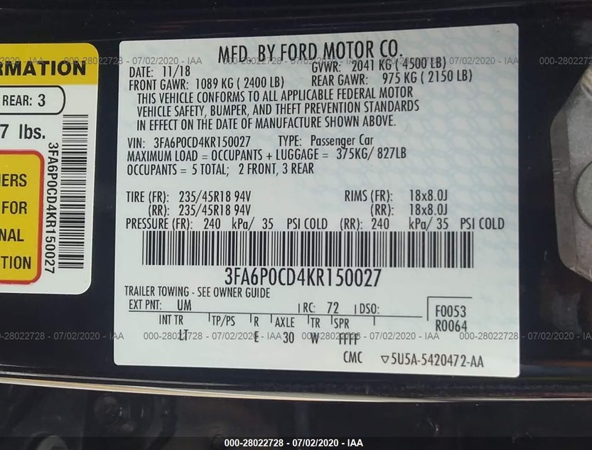 3FA6P0CD4KR150027