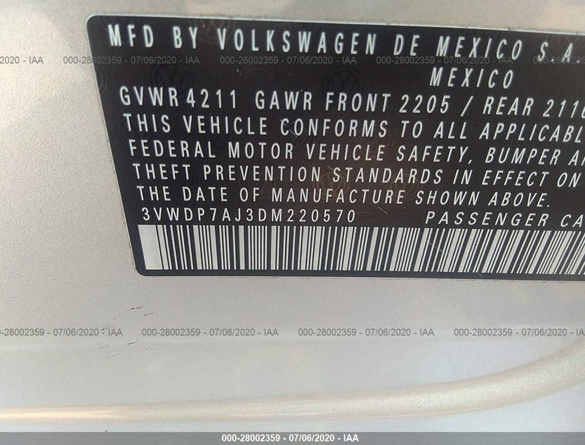 3VWDP7AJ3DM220570