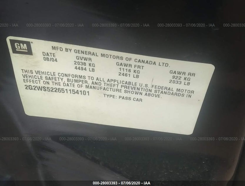 2G2WS522651154101