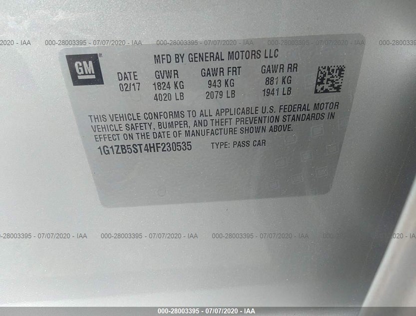 1G1ZB5ST4HF230535
