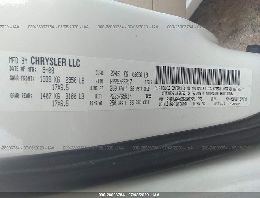 2V8HW64X99R501729