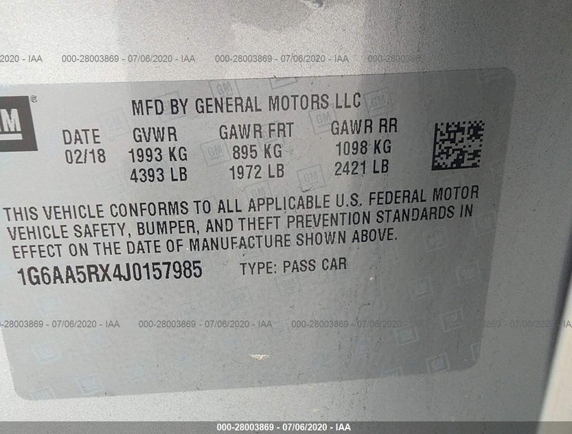 1G6AA5RX4J0157985
