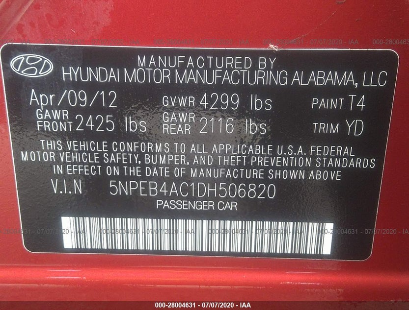 5NPEB4AC1DH506820