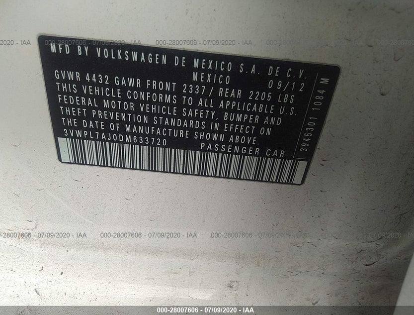 3VWPL7AJ0DM633720