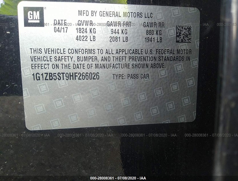 1G1ZB5ST9HF266026