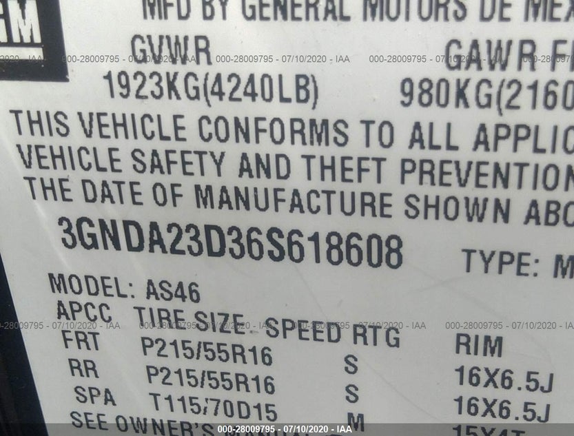 3GNDA23D36S618608