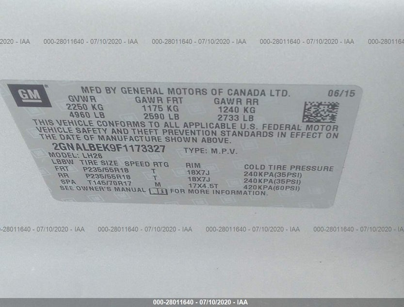 2GNALBEK9F1173327