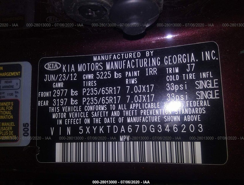 5XYKTDA67DG346203