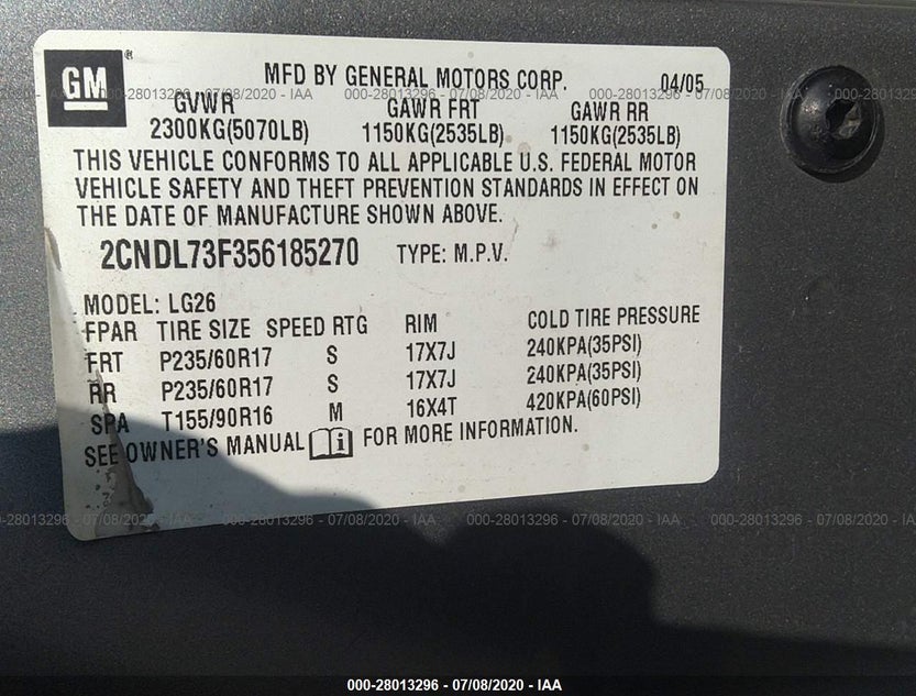 2CNDL73F356185270