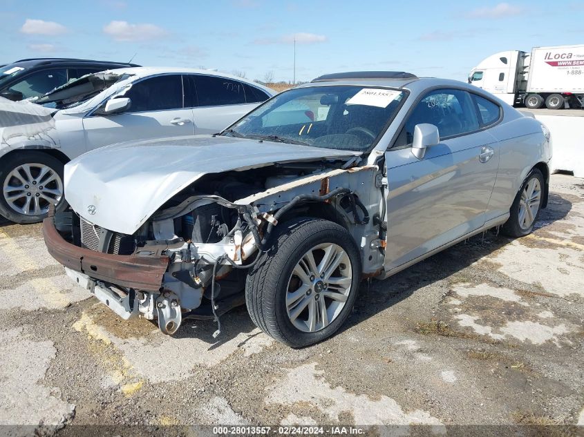 2008 Hyundai Tiburon Gs VIN: KMHHM66D68U265753 Lot: 28013557