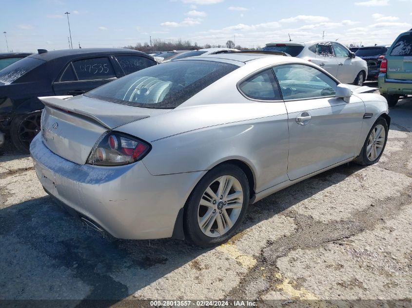 2008 Hyundai Tiburon Gs VIN: KMHHM66D68U265753 Lot: 28013557