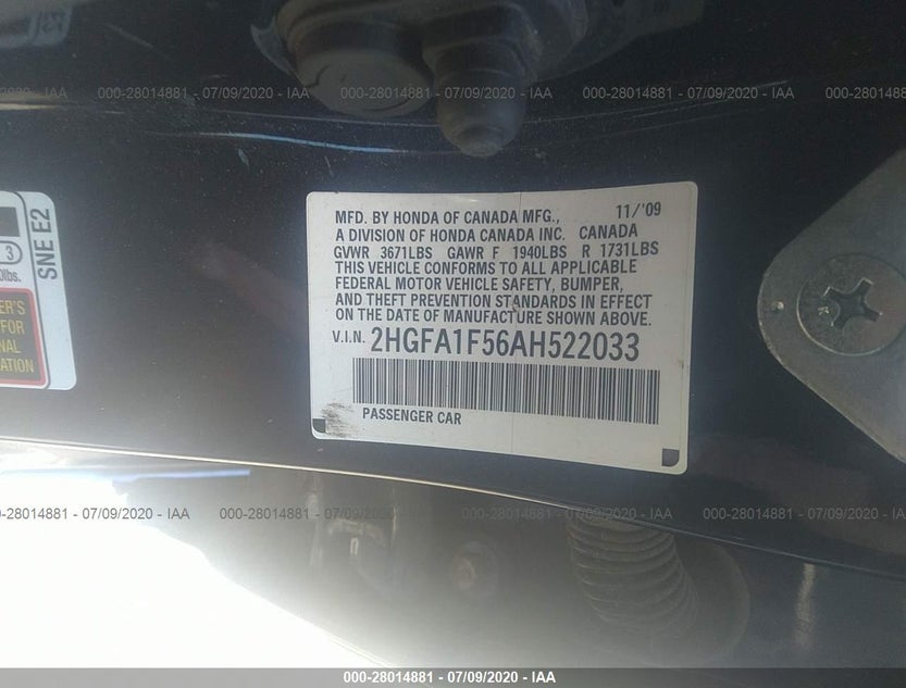 2HGFA1F56AH522033