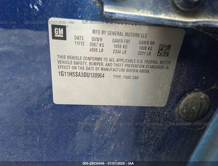 1G11H5SA3DU120964