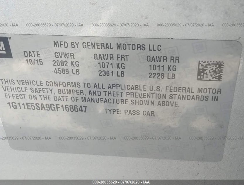 1G11E5SA9GF168647