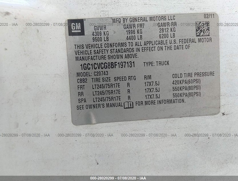 1GC1CVCG8BF197131