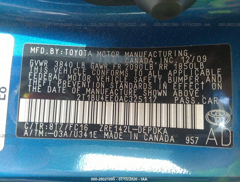 2T1BU4EE0AC325117
