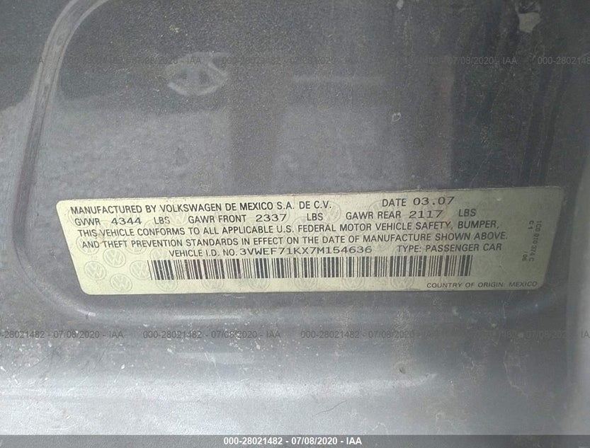 3VWEF71KX7M154636