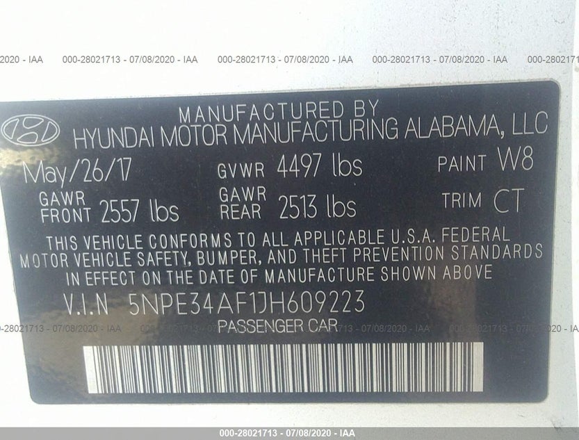 5NPE34AF1JH609223
