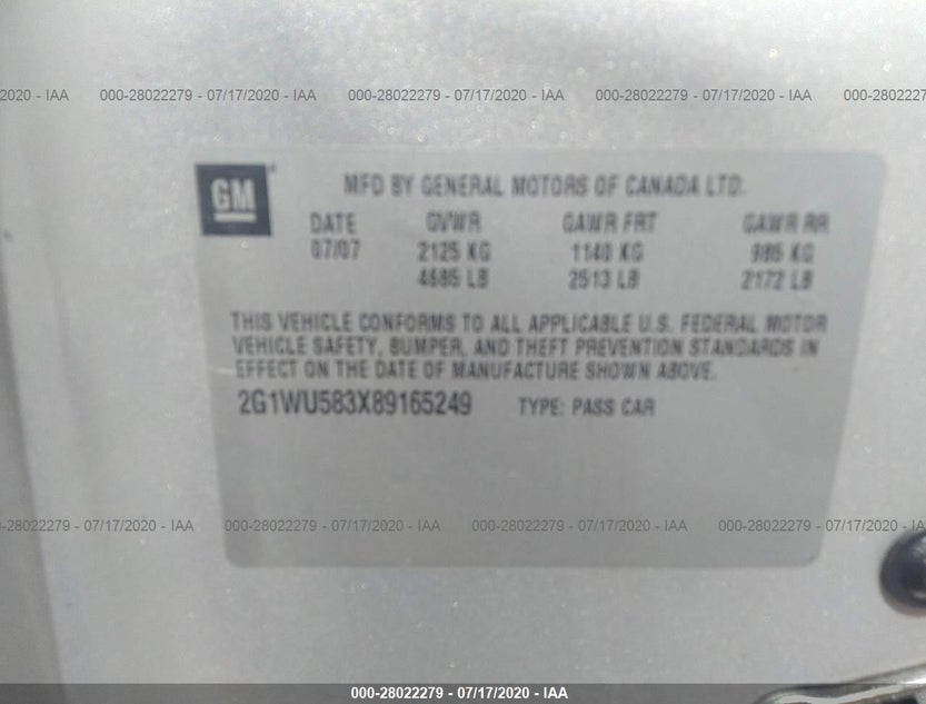 2G1WU583X89165249