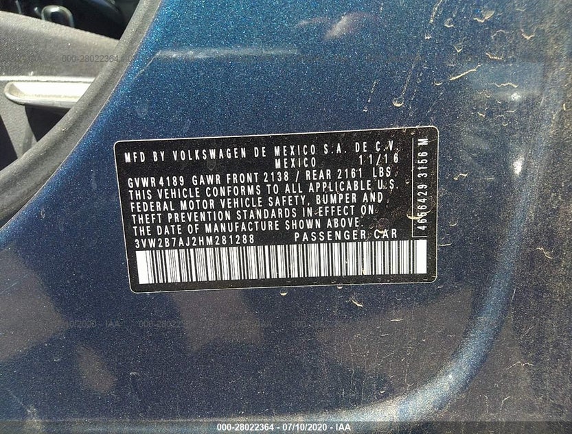 3VW2B7AJ2HM281288