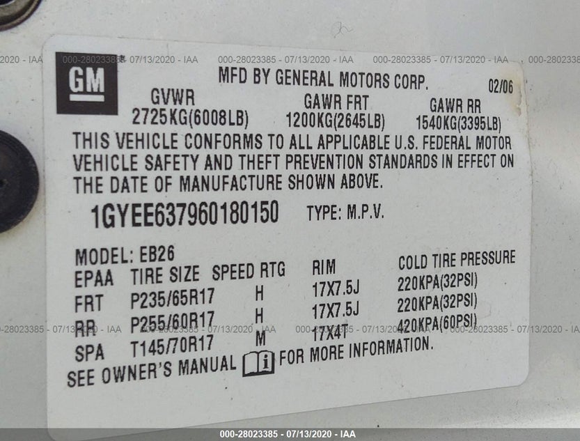 1GYEE637960180150