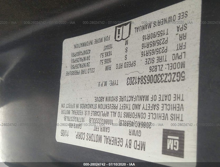 5GZCZ33D06S841203